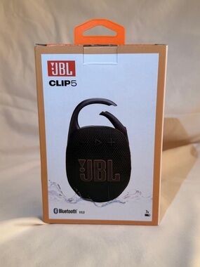 JBL Clip 5 Portable Bluetooth Speaker - Black Waterproof Dustproof